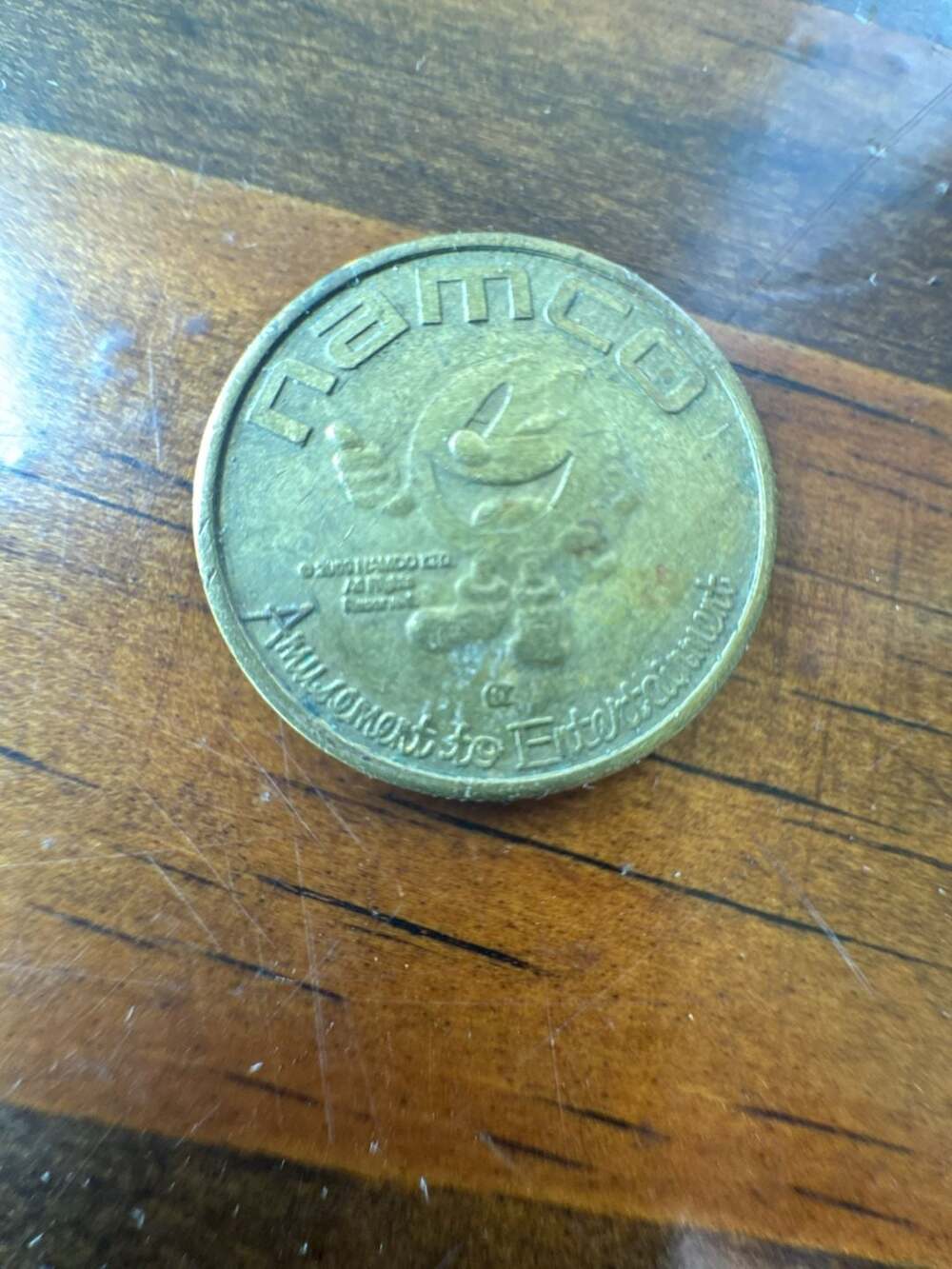 Vintage 2000 Namco Pac-Man Brass Arcade Amusement Token